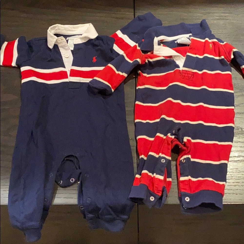 (2) 6M long sleeve rompers